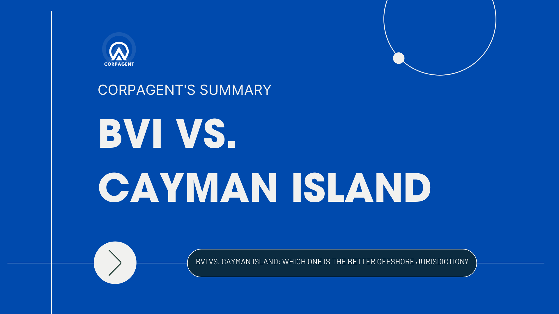 BVI Versus Cayman Island For Offshore Company Incorporation CorpAgent